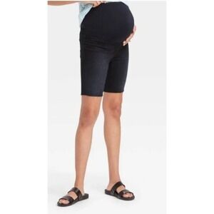 Isabel Maternity Ingrid & Isabel Shorts Womens Size 6 Black Bermuda Over Belly